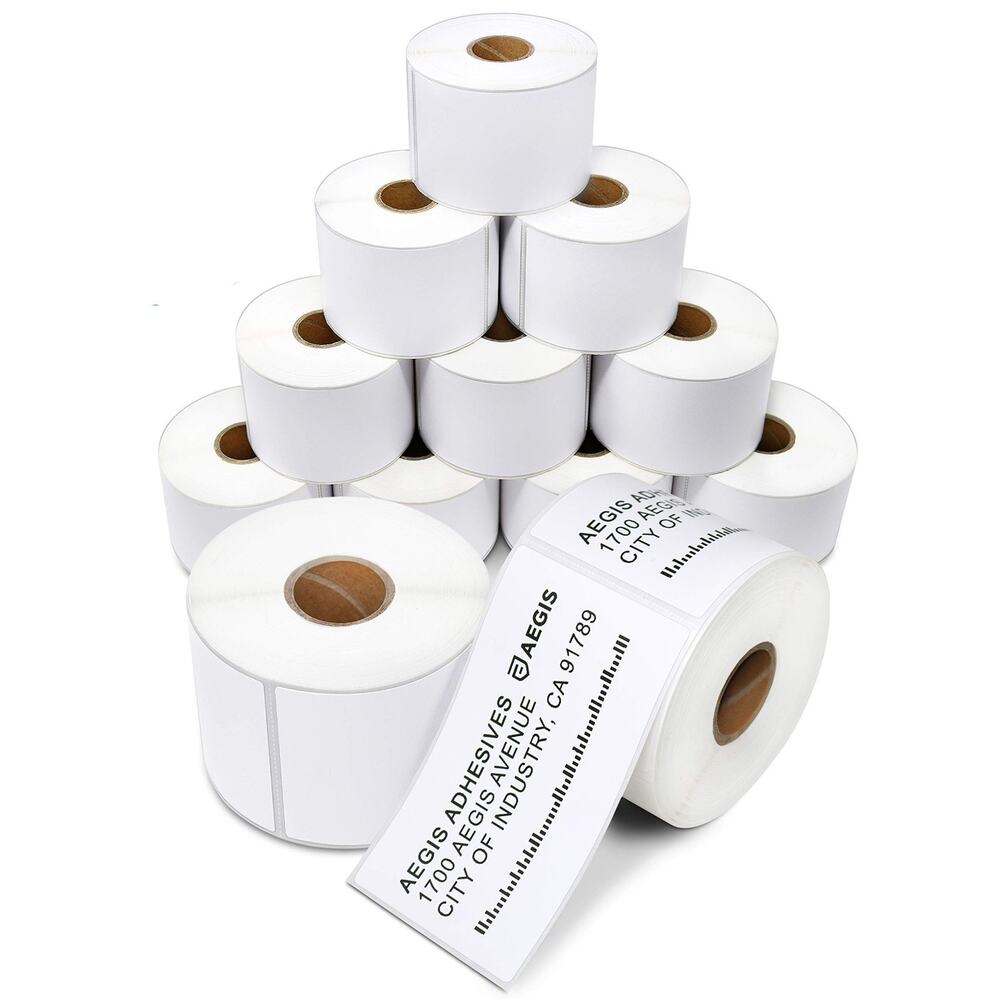 Aegis Adhesives - 2 ¼” X 4” Direct Thermal Labels for Shipping & Postage 12 roll